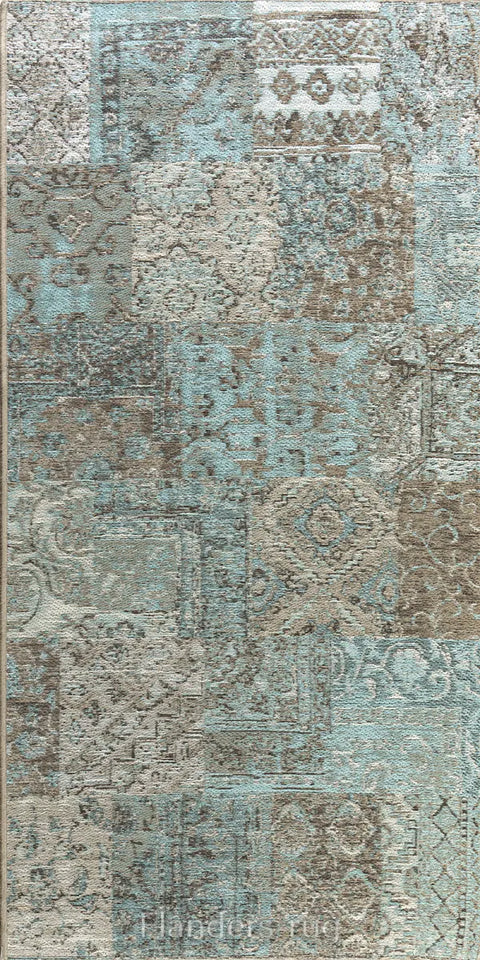 安緹卡復古風純棉雪尼爾平織地毯~91290-500799-70x140cm