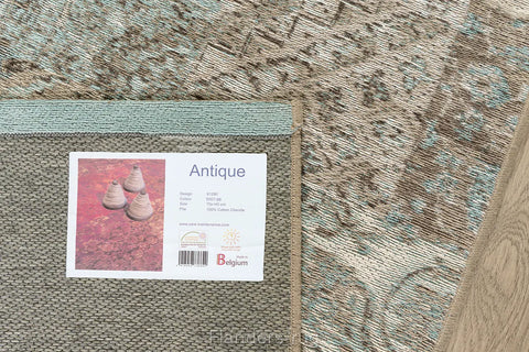 安緹卡復古風純棉雪尼爾平織地毯~91290-500799-70x140cm(背面)