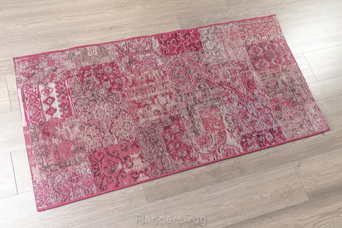 安緹卡復古風純棉雪尼爾平織地毯~91290-801399-70x140cm(側拍)