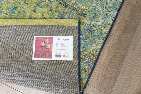 安緹卡復古風純棉雪尼爾平織地毯~91290-900099(背面)