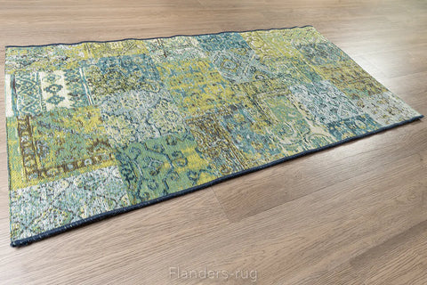 安緹卡復古風純棉雪尼爾平織地毯~91290-900099(近拍)