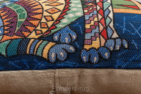 艾莉諾®提花織錦抱枕套43x43cm~貓城G-7002(紋理)