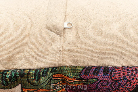 艾莉諾®提花織錦抱枕套43x43cm~貓城G-7012(背面)