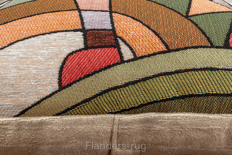 艾莉諾®提花織錦抱枕套43x43cm~貓城G-7015(紋理)