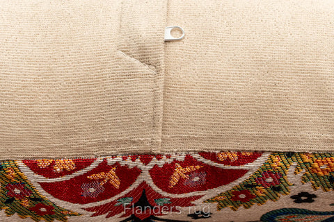 艾莉諾®提花織錦抱枕套43x43cm~鬱金香G-7019(背面)