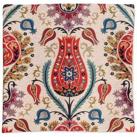 艾莉諾®提花織錦抱枕套43x43cm~鬱金香G-7019(抱枕套)