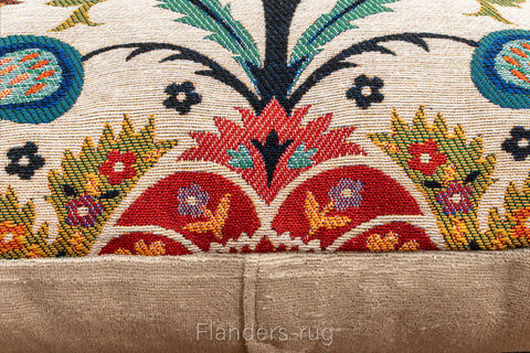 艾莉諾®提花織錦抱枕套43x43cm~鬱金香G-7019(側邊)