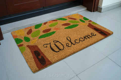 可亞天然椰鬃潔泥印花地墊45x75cm~彩樹(情境)