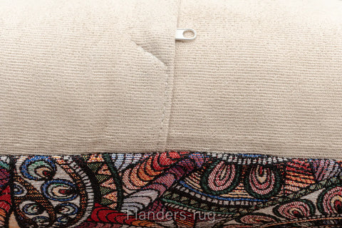 艾莉諾®提花織錦抱枕套43x43cm~貓城G-7011(背面)