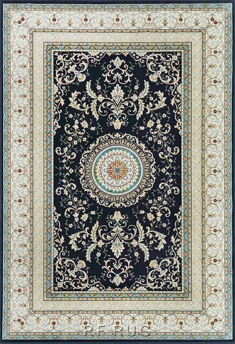 皇宮牌薄型化絲毯~14377-3161宮廷藍