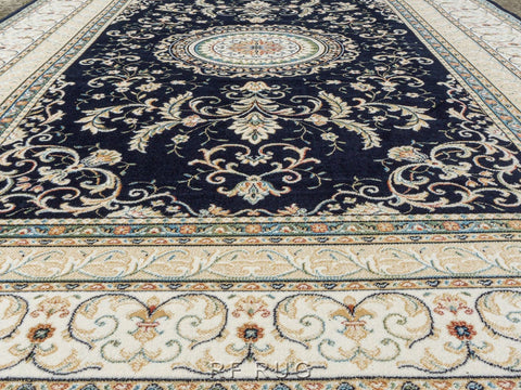 皇宮牌薄型化絲毯~14377-3161宮廷藍(近拍)
