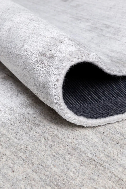 Ligne Pure手工編織羊毛混絲地毯~214.001.900Ripple灰白(紋理)