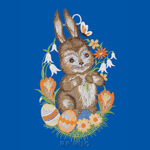 德國路透蕾絲刺繡掛飾17x28cm~兔子