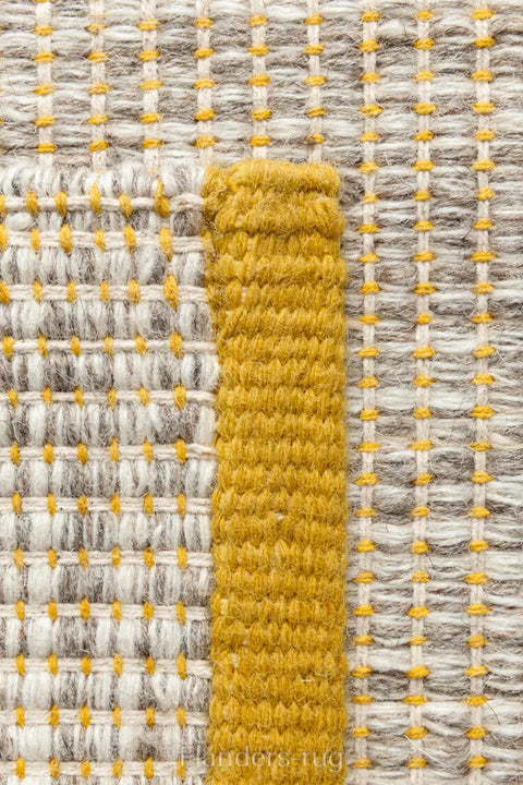 Ligne Pure手工編織純羊毛地毯~240.001.707Marvel米底黃點(背底)