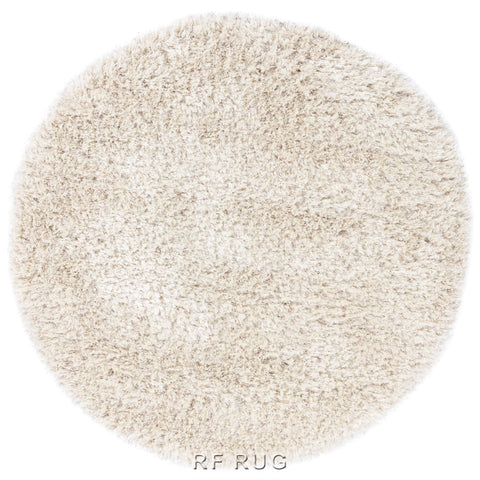 狂想曲素色長毛(羊毛混紡)地毯~2501-100象牙白圓毯