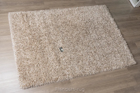 狂想曲素色長毛(羊毛混紡)地毯~2501-102米駝(近拍)