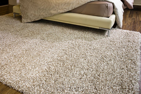 黎明素色雙股紗長毛地毯~39001-2211米褐(情境)