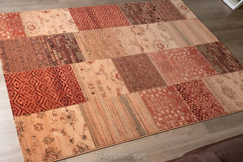 KASHQAI民族風純羊毛地毯~4327-101傳承(俯視)