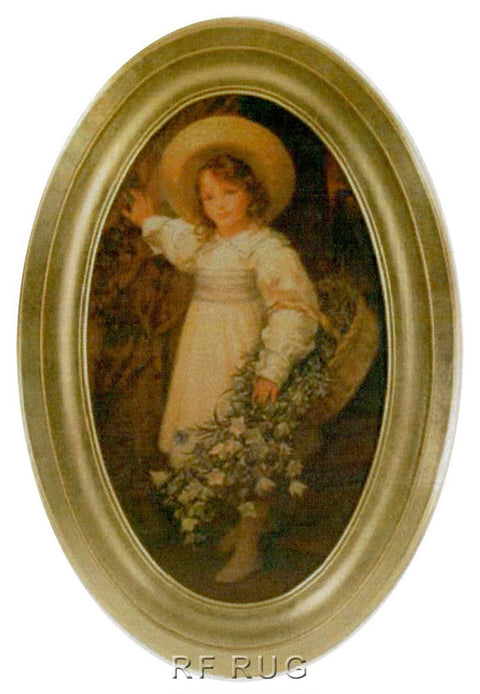 Italian imported Tuscan print (gold foil frame) #4561 doll @43x63cm