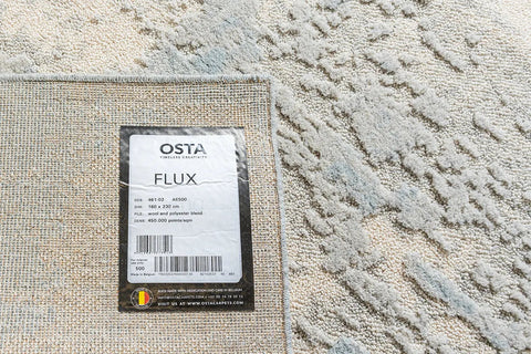 FLUX簡約風羊毛混織地毯~4612AE500冰川(背面)