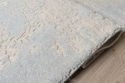 FLUX簡約風羊毛混織地毯~4612AE500冰川(紋理)