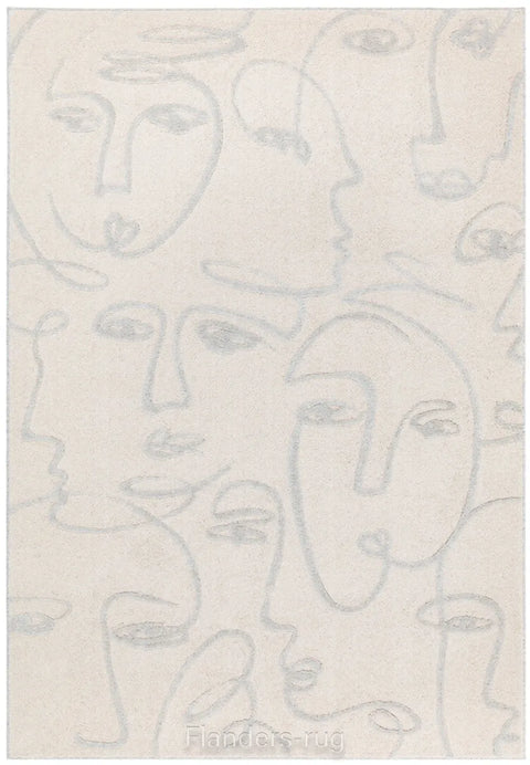Ligne Pure羊毛混紡地毯~461.057.AE116Faces米白