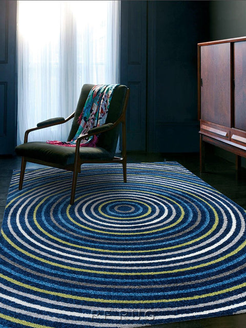 曼哈頓雙股紗抽象藝術地毯~5012-8V30星軌