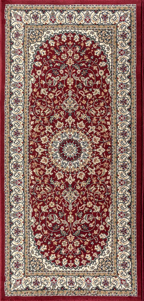 達文西百萬針高密度古典門口地毯~57119-1414卡山紅(商品圖)