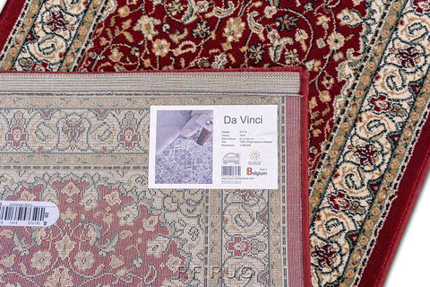 達文西百萬針高密度古典門口地毯~57119-1414卡山紅(背面)