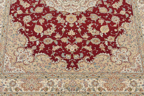達文西百萬針高密度古典地毯~57418-1414奧圖曼紅(近拍)