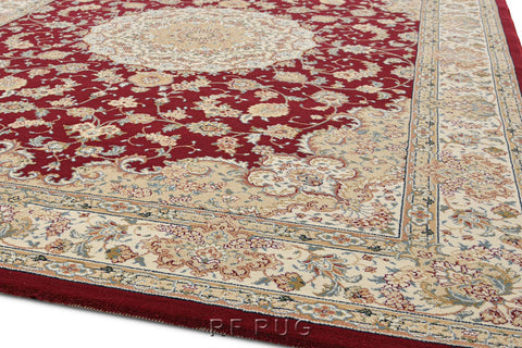 達文西百萬針高密度古典地毯~57418-1414奧圖曼紅(前緣)