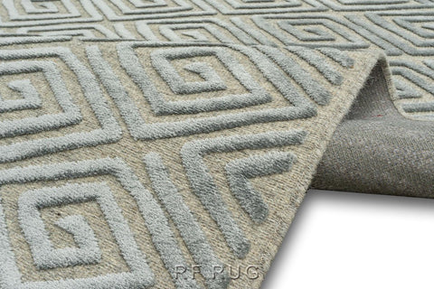 拉娜羊毛提絲平織地毯~622-477041菱格