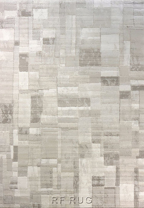 古銀百萬針高密度現代地毯~64244-6575白磚