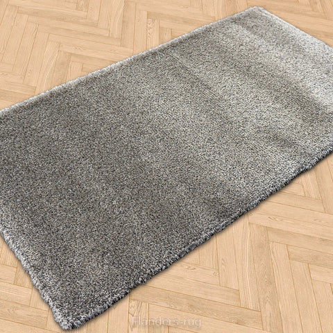 光譜極簡風細絲長毛地毯~80001-4656灰銀(床邊毯）