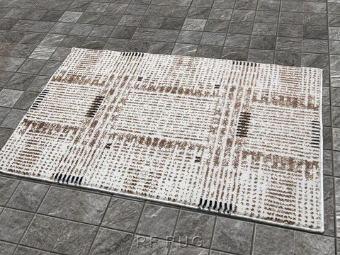 帕爾馬絲光仿棉質地毯~8834p100格紋-50x70cm(情境)