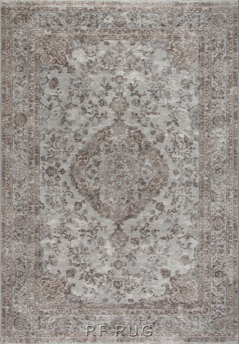 安緹卡復古風純棉雪尼爾平織地毯~91269-500299