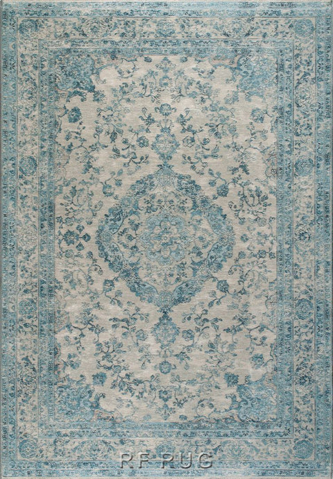安緹卡復古風純棉雪尼爾平織地毯~91269-500399