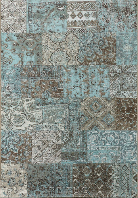 安緹卡復古風純棉雪尼爾平織地毯~91290-500799