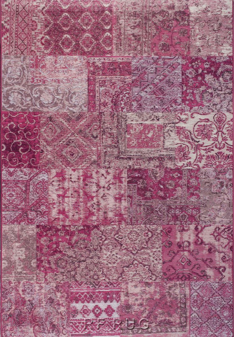 安緹卡復古風純棉雪尼爾平織地毯~91290-801399