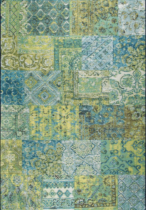 安緹卡復古風純棉雪尼爾平織地毯~91290-900099