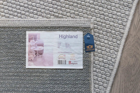 高地純羊毛平織地毯~99215-6001灰白(背面)