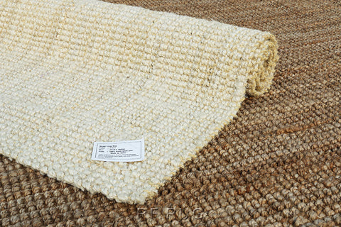 喀拉拉邦天然手紡紗黃麻編織地毯(紋理)