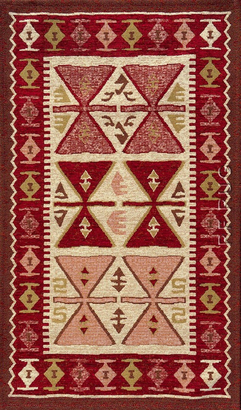 文藝復興雪尼爾織錦地毯~希爾凡紅